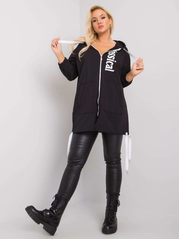 Stacy Black Plus Size Hoodie