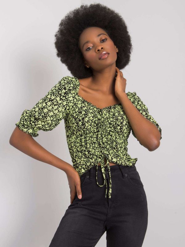 Giavanna RUE PARIS black and green blouse