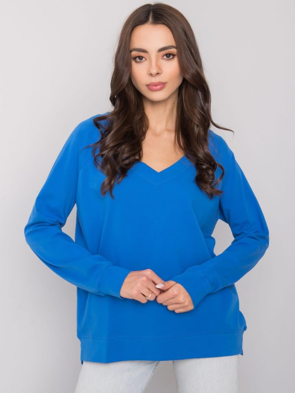 Dark Blue Long Sleeve Blouse Alexie RUE PARIS