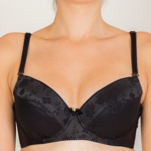 INTIMIDAO Black Embossed Pattern Bra