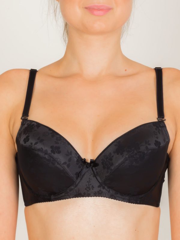 INTIMIDAO Black Embossed Pattern Bra