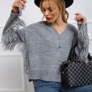 BY O LA LA Grey Helen sweater