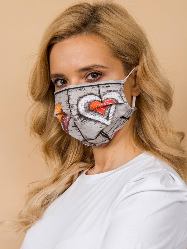 Grey Cotton Protective Mask