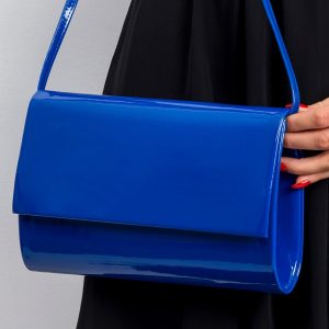 Blue clutch bag