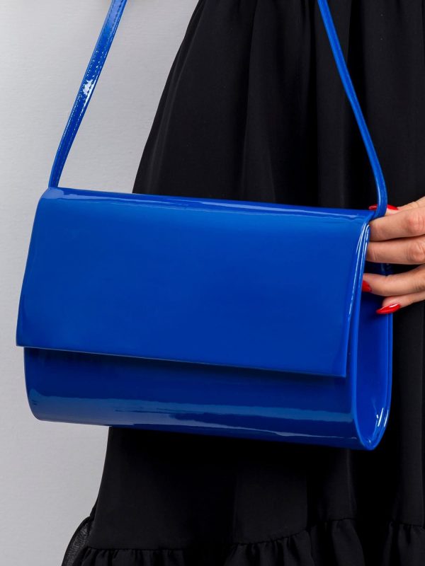 Blue clutch bag