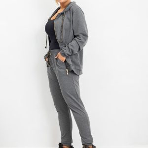 Dark grey plus size set Ottilie