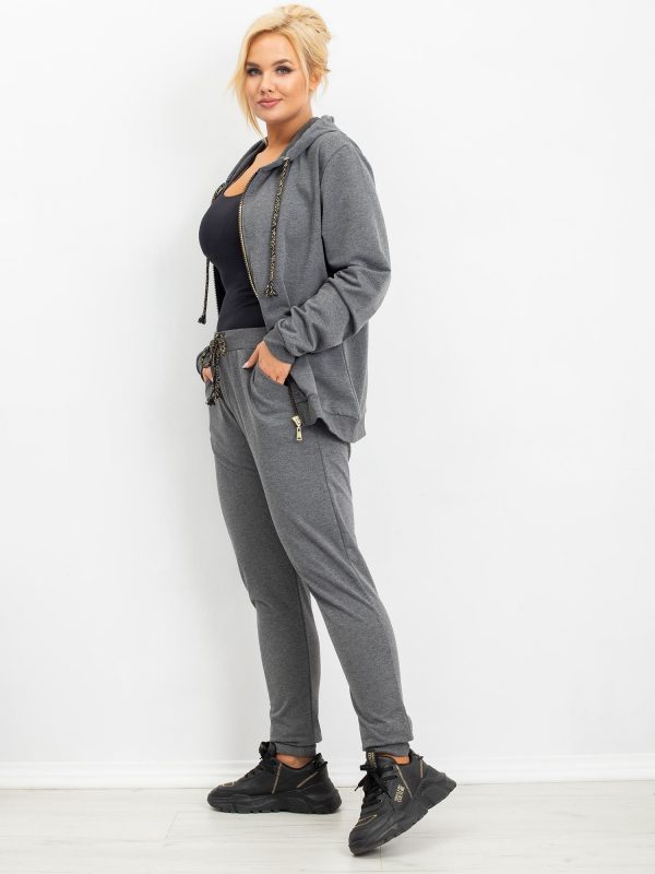 Dark grey plus size set Ottilie