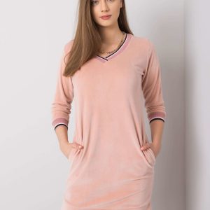 Dirty pink velour dress Aspen RUE PARIS