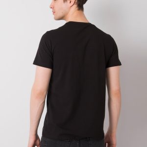 Vance LIWALI Men's Black Cotton T-Shirt