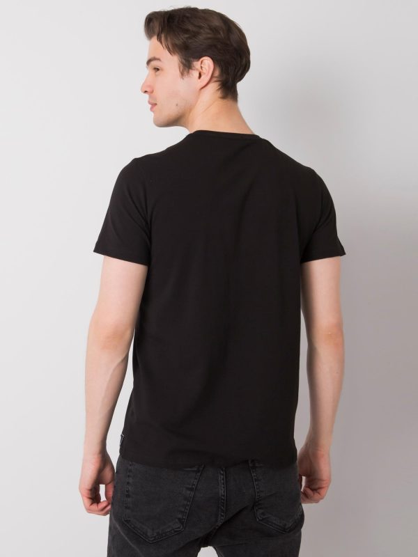 Vance LIWALI Men's Black Cotton T-Shirt