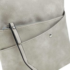 Grey ladies bag with pockets