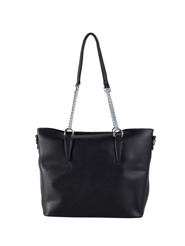 Black Roomy Shoulder Bag with Handles