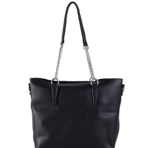 Black Roomy Shoulder Bag with Handles