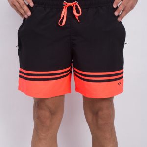 Black and Coral Men's Shorts Skipping