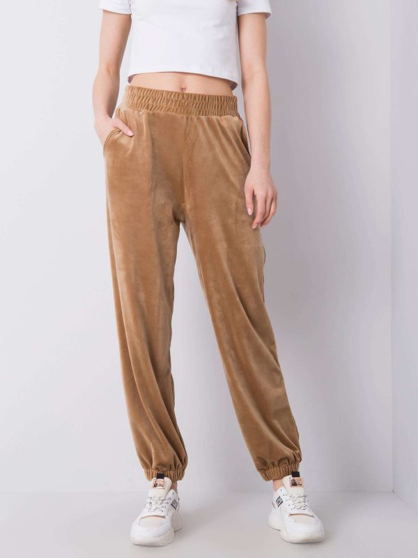 Beige velour sweatpants Moonlight RUE PARIS