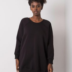 Black Cotton Sweatshirt Lana