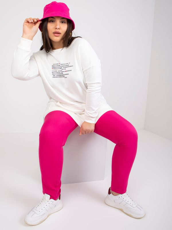 Ecru sweatshirt plus size without hood Desiree