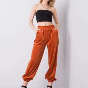 Orange velour sweatpants Moonlight RUE PARIS