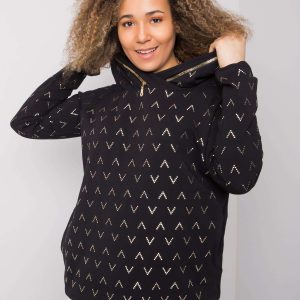 Black print sweatshirt by Frances