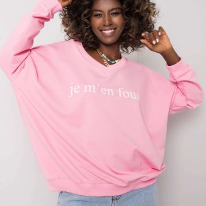 Bridgett's light pink cotton sweatshirt