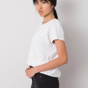 Nadia Solid Color White T-Shirt