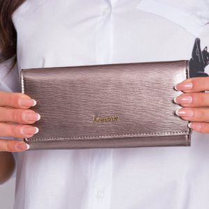 Dark beige oblong women's wallet