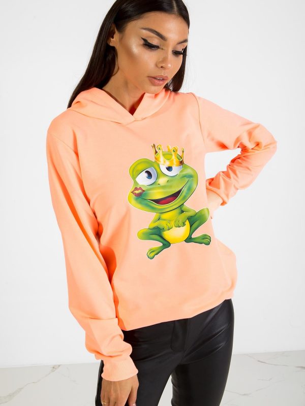 Fluo orange sweatshirt Froggy