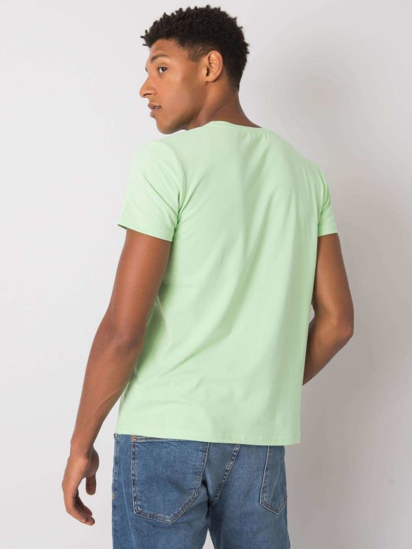 Light Green Men's T-Shirt with Asher Print