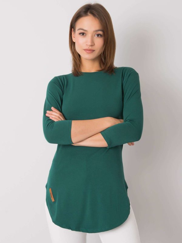 Dark green casual blouse Nataly