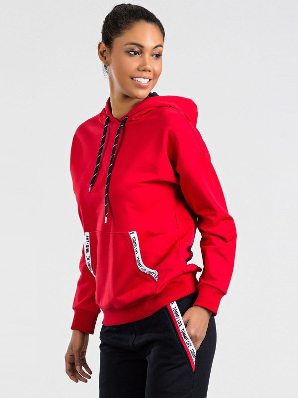 TOMMY LIFE Sweatshirt red