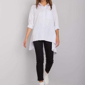 White Asymmetric Brinleigh Shirt