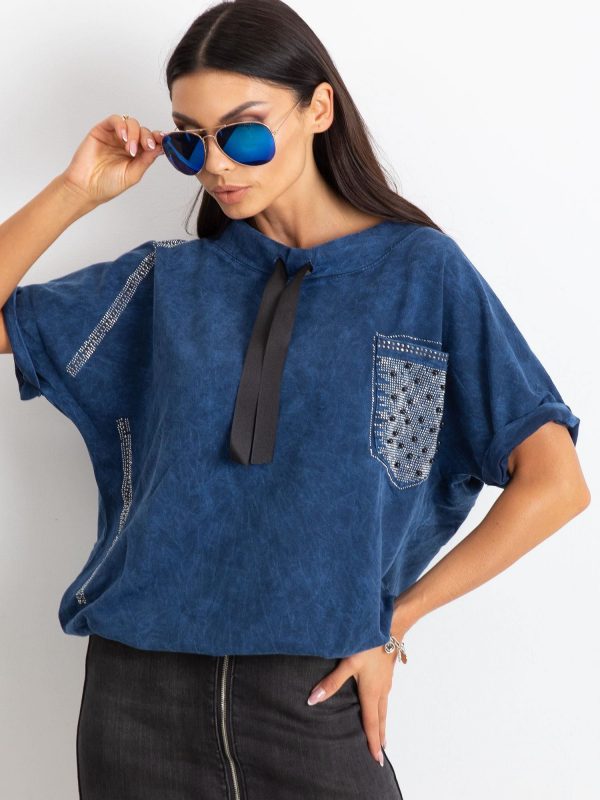 Navy blue blouse Stratosphere