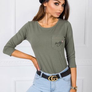 Khaki blouse Thea