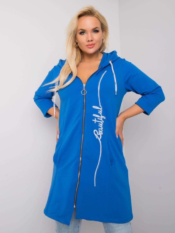 Blue plus size sweatshirt Victoria