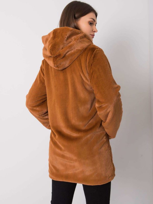 Brown fur coat Emilia RUE PARIS