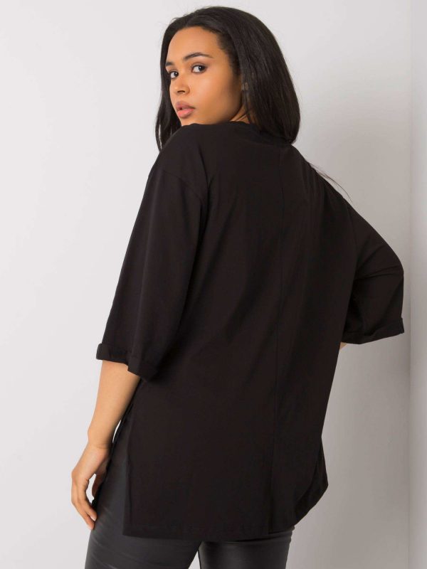 Black plus size t-shirt Olette RUE PARIS