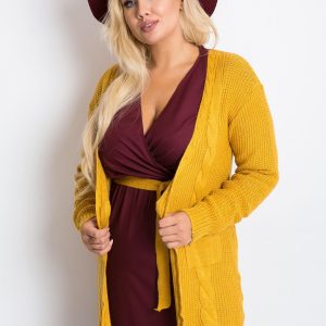 Fluent plus size mustard sweater