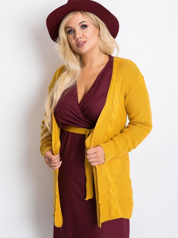 Fluent plus size mustard sweater