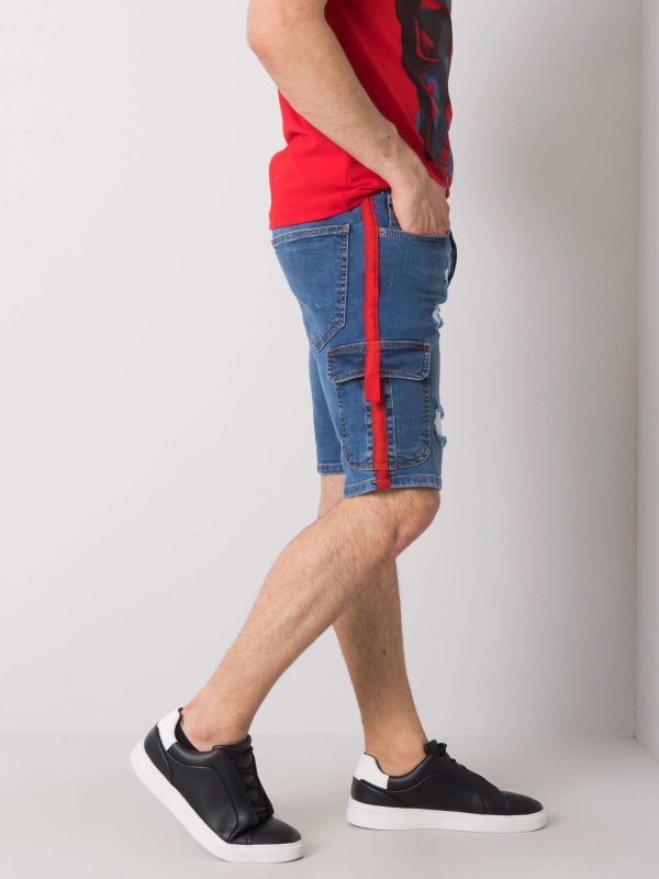 Blue denim shorts for men Paul