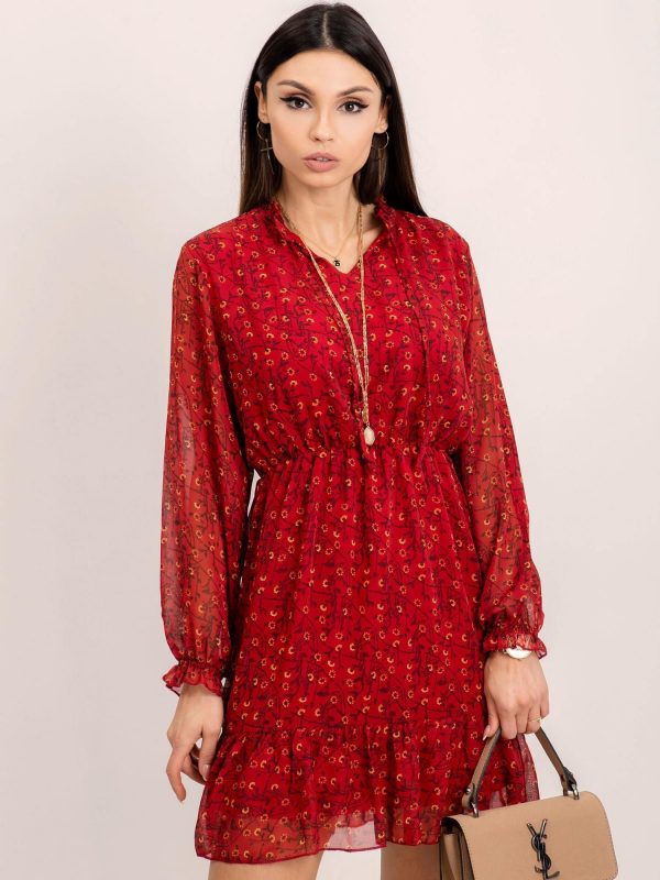 RUE PARIS Burgundy Halle dress