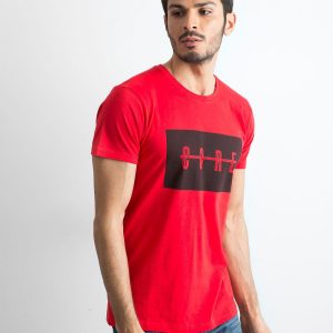 Red Men's Print T-Shirt