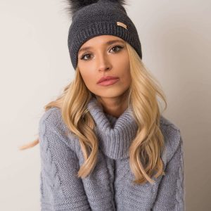 Dark grey winter hat RUE PARIS