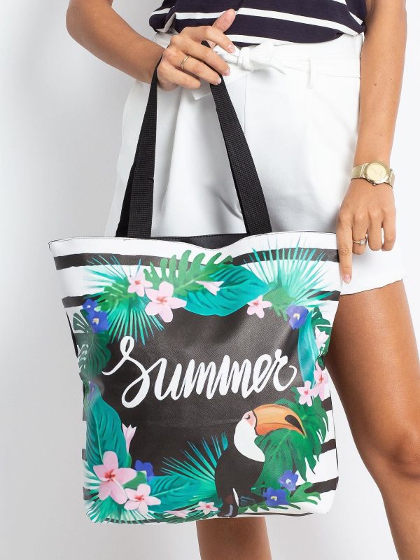 Black bag with exotic print