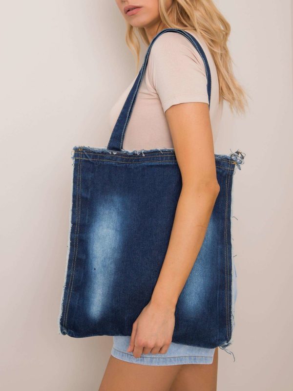 Dark blue denim bag