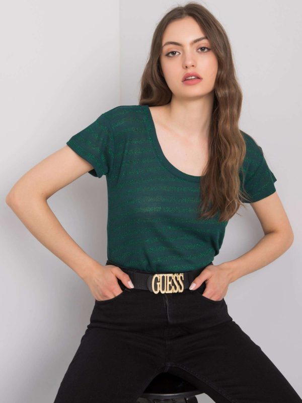 Dark green striped t-shirt Alexa RUE PARIS