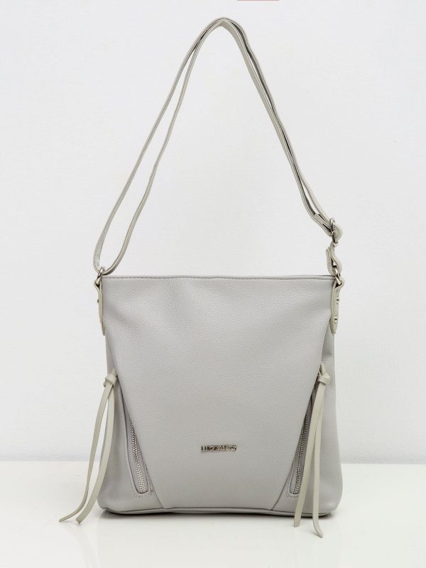 Light gray women's handbag