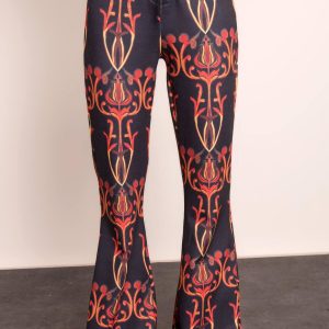 Black trousers with BSL print