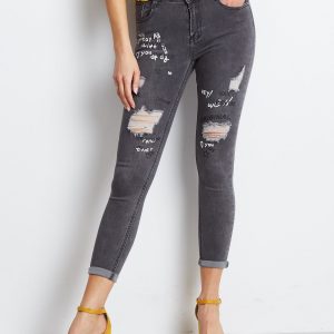 Grey Crossline Jeans