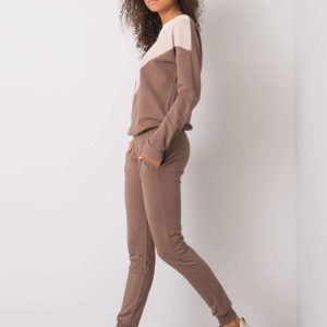 Beige and brown sweatsuit set Hilda