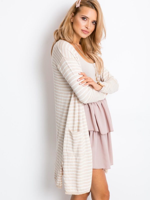 Jessy's light beige cardigan